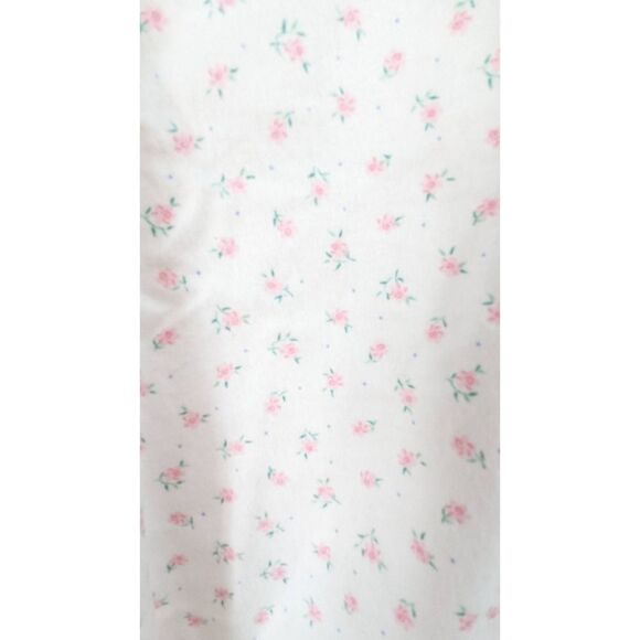 Fundamentals Women's White Collared Button-Up Long Sleeve Flannel Pajama Set Siz - Picture 4 of 8